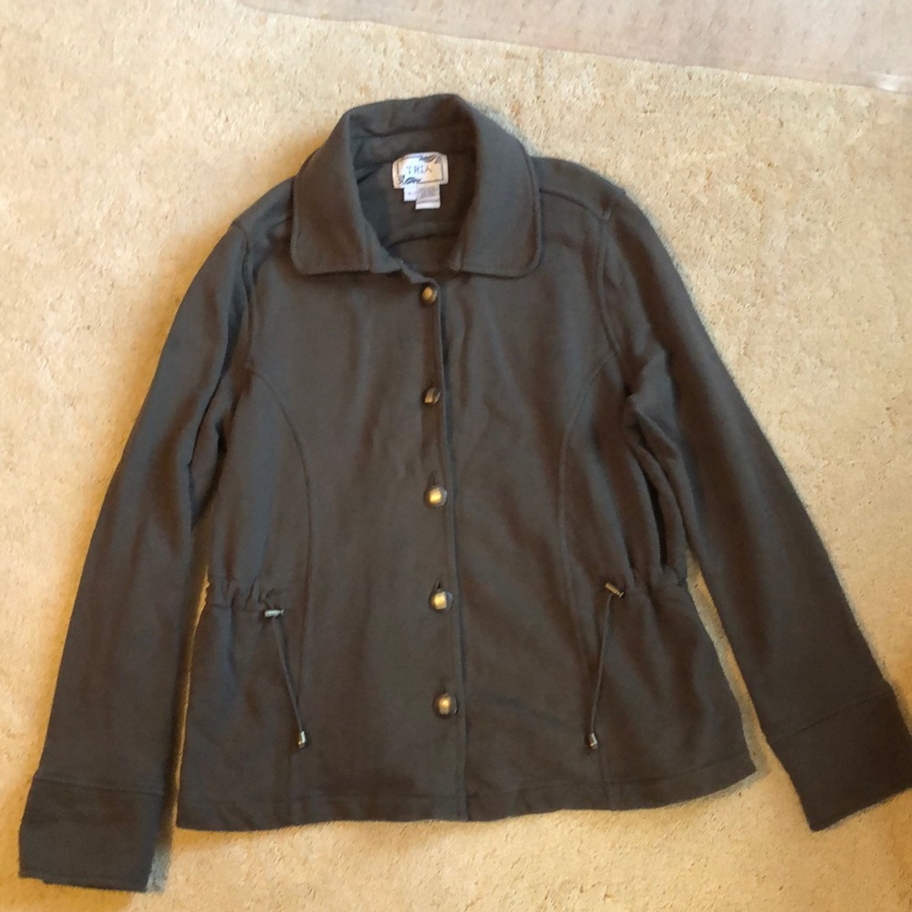Tria Terry Jacket -Dark Green